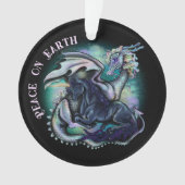 Vrede op Aarde draak en Unicorn Ornament (voorkant)