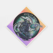 Vrede op Aarde draak en Unicorn Servet (Hoek)