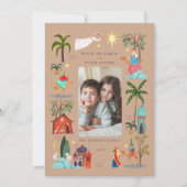 Vrede op aarde Drie Wijzen Kerstvakantie Feestdagenkaart (Voorkant)