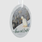 Vrede op Aarde Duck Ornament (voorkant)