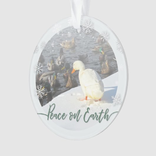 Vrede op Aarde Duck Ornament (voorkant)