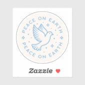 Vrede op aarde duif angelcore girly esthetiek sticker (Vel)