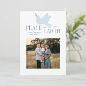 Vrede op Aarde Duif Kerstmis Feestdagenkaart (Staand voorkant)