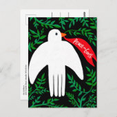 Vrede op Aarde Duif Kerstmis Kerstmis CUSTOM Holid Briefkaart (Voorkant / Achterkant)