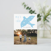 Vrede op Aarde Duif Kerstmis Ontwerp Feestdagenkaart (Staand voorkant)