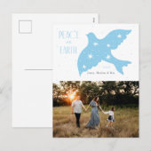 Vrede op Aarde Duif Kerstmis Ontwerp Feestdagenkaart (Voorkant / Achterkant)