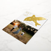 Vrede op Aarde Duif Kerstmis Ontwerp Folie Feestdagenkaart (Gedraaid)