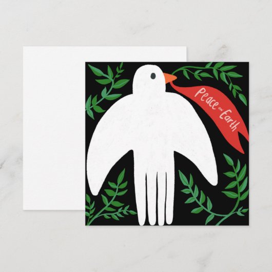 Vrede op Aarde Duif Kerstmis Vakantie (Voorkant / Achterkant)
