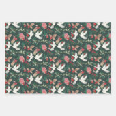 Vrede op Aarde Duiven Bloemen patroon Inpakpapier Vel (Voorkant 2)