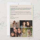 Vrede op Aarde Duiven Kerstmis CUSTOM 4 FOTO Feestdagenkaart (Achterkant)