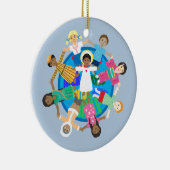 Vrede op aarde één familiegraf keramisch ornament (Rechts)