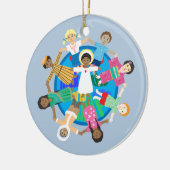 Vrede op aarde één familiegraf keramisch ornament (Links)