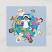 Vrede op aarde één familiegraf vierkante visitekaartje (Voorkant)