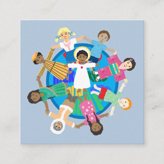 Vrede op aarde één familiegraf vierkante visitekaartje (Voorkant)