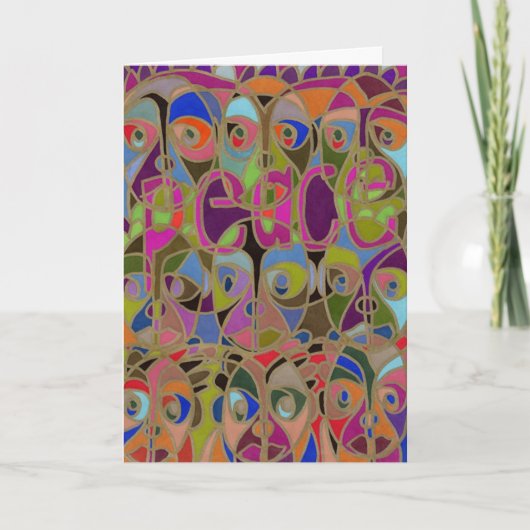 Vrede op aarde. Eindelijk goodwill Feestdagen Kaart (Voorkant)