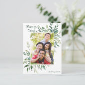 Vrede op Aarde Elegant botanische Greenerfoto Briefkaart (Staand voorkant)
