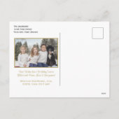 Vrede op aarde Elegant Goud & Zwart Minimale foto Feestdagenkaart (Achterkant)