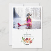 Vrede op aarde Elegante botanische groen foto Feestdagenkaart (Achterkant)