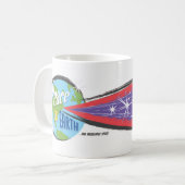 "Vrede op aarde ...en door de ruimte" mok (Voorkant links)