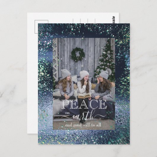 Vrede op aarde en goede wil voor Kerstmis Briefkaart (Voorkant / Achterkant)