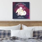 Vrede op aarde en goodwill naar Alle herders Canvas Afdruk (Insitu (Slaapkamer))