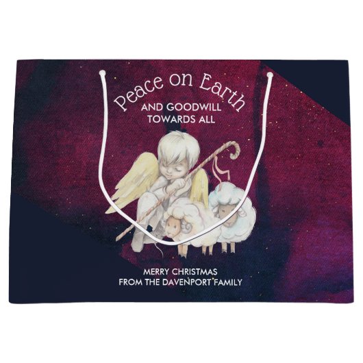 Vrede op aarde en goodwill naar Alle herders Groot Cadeauzakje (Voorkant)