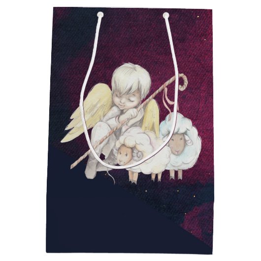 Vrede op aarde en goodwill naar Alle herders Medium Cadeauzakje (Achterkant)