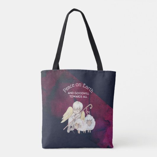 Vrede op aarde en goodwill naar Alle herders Tote Bag (Achterkant)