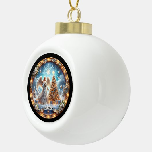 Vrede op Aarde Engel" - Hemelse Kerst Keramische Bal Ornament