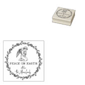 Vrede op aarde engel in gebed Christelijke kerst Rubberstempel (Gestempeld)