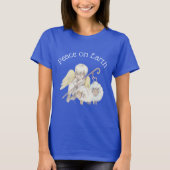 Vrede op Aarde engel Shepherd & Lambs T-shirt (Voorkant)