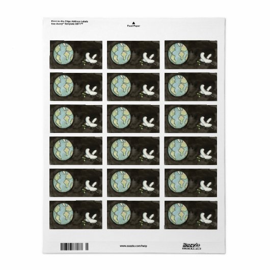 Vrede op aarde etiket (Full Sheet)