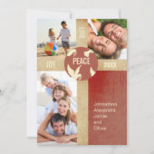Vrede op Aarde Familie Fotokaart Feestdagenkaart (Voorkant)