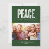 VREDE OP AARDE FAMILIEFOTO KERST FEESTDAGENKAART (Voorkant)