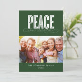 VREDE OP AARDE FAMILIEFOTO KERST FEESTDAGENKAART (Staand voorkant)