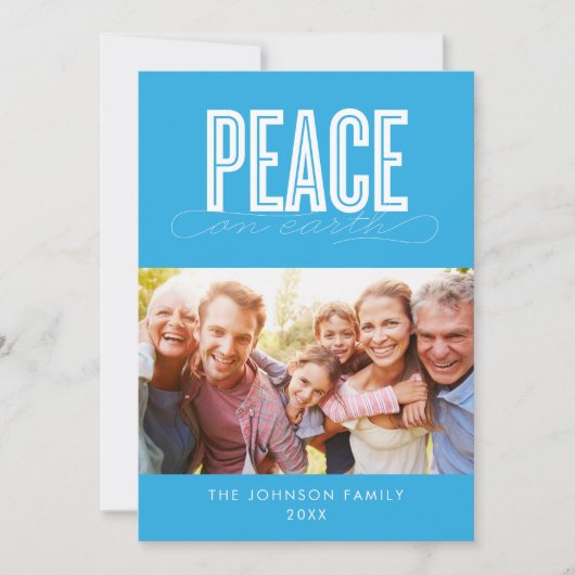 VREDE OP AARDE FAMILIEFOTO KERST FEESTDAGENKAART (Voorkant)