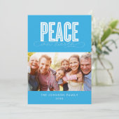 VREDE OP AARDE FAMILIEFOTO KERST FEESTDAGENKAART (Staand voorkant)