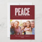 VREDE OP AARDE FAMILIEFOTO KERST FEESTDAGENKAART (Voorkant)