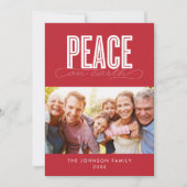 VREDE OP AARDE FAMILIEFOTO KERST FEESTDAGENKAART (Voorkant)