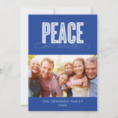 VREDE OP AARDE FAMILIEFOTO KERST FEESTDAGENKAART (Voorkant)