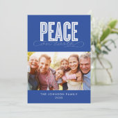 VREDE OP AARDE FAMILIEFOTO KERST FEESTDAGENKAART (Staand voorkant)