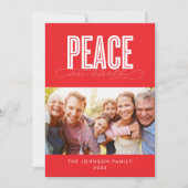 VREDE OP AARDE FAMILIEFOTO KERST FEESTDAGENKAART (Voorkant)