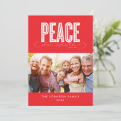 VREDE OP AARDE FAMILIEFOTO KERST FEESTDAGENKAART (Staand voorkant)