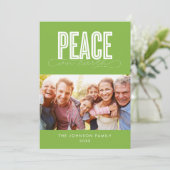 VREDE OP AARDE FAMILIEFOTO KERST FEESTDAGENKAART (Staand voorkant)