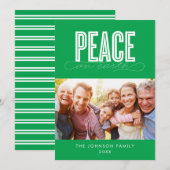 VREDE OP AARDE FAMILIEFOTO KERST FEESTDAGENKAART (Voorkant / Achterkant)