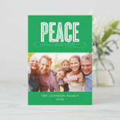 VREDE OP AARDE FAMILIEFOTO KERST FEESTDAGENKAART (Staand voorkant)