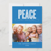 VREDE OP AARDE FAMILIEFOTO KERST FEESTDAGENKAART (Voorkant)