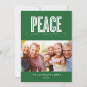 VREDE OP AARDE FAMILIEFOTO KERST FEESTDAGENKAART (Voorkant)