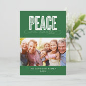 VREDE OP AARDE FAMILIEFOTO KERST FEESTDAGENKAART (Staand voorkant)