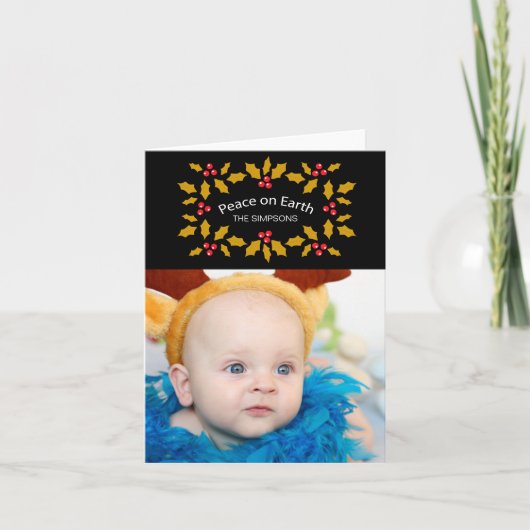 Vrede op aarde feestdagen kaart (Voorkant)